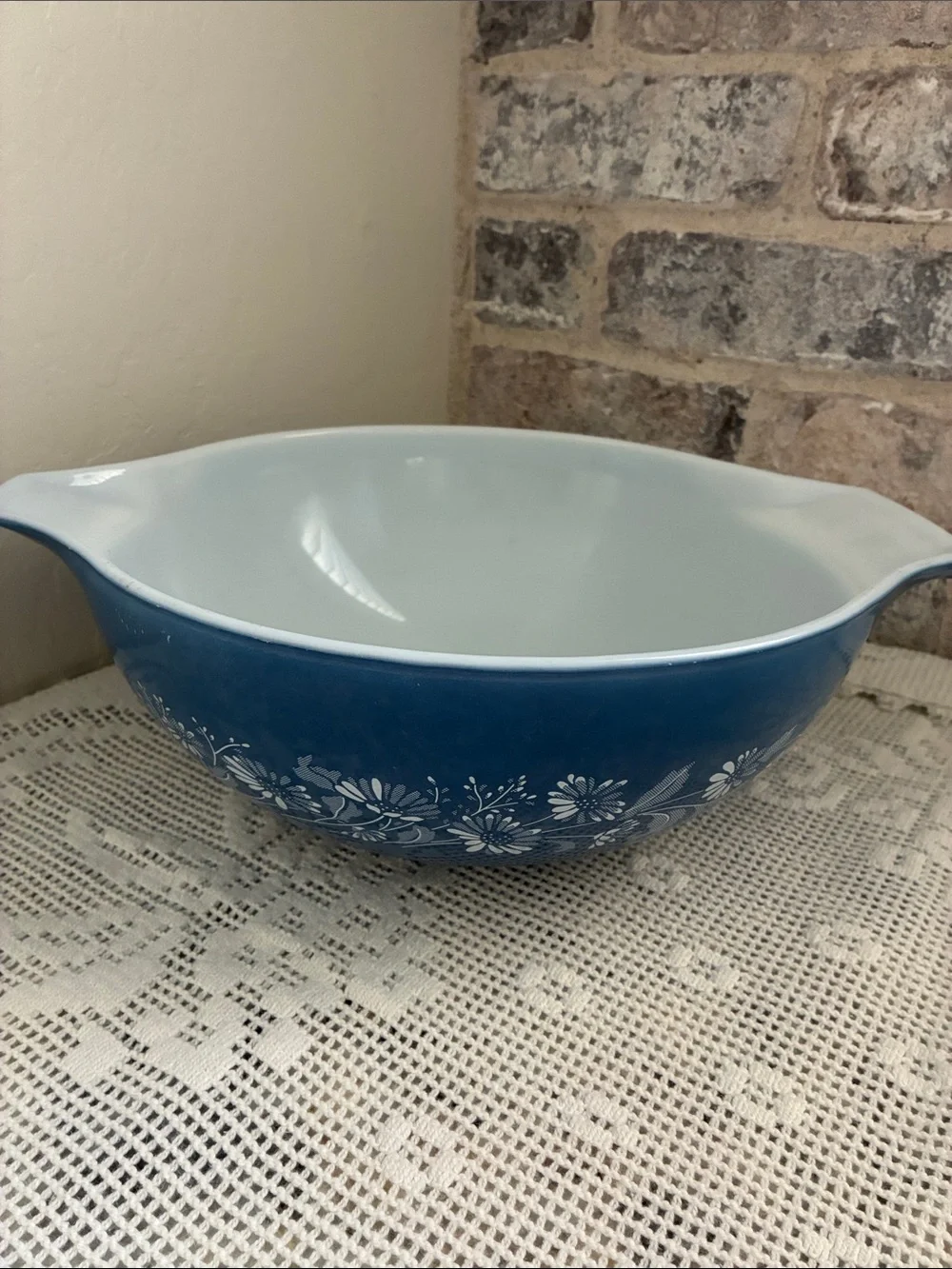 Vintage Pyrex 444 ColonialMist 4 Quart Cinderella Bowl